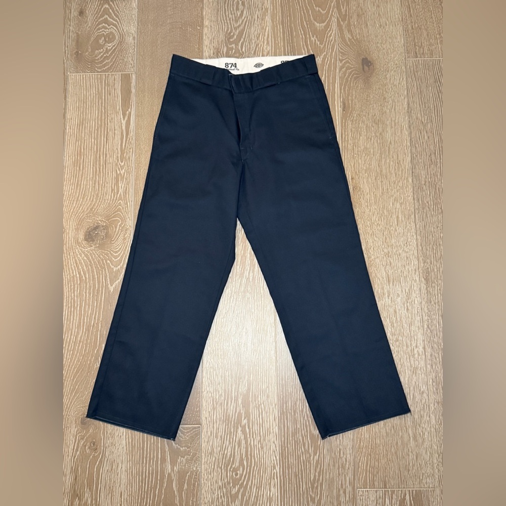 Dickies 874 Original Fit Navy Work Pants Straight Leg Classic Size 32x37